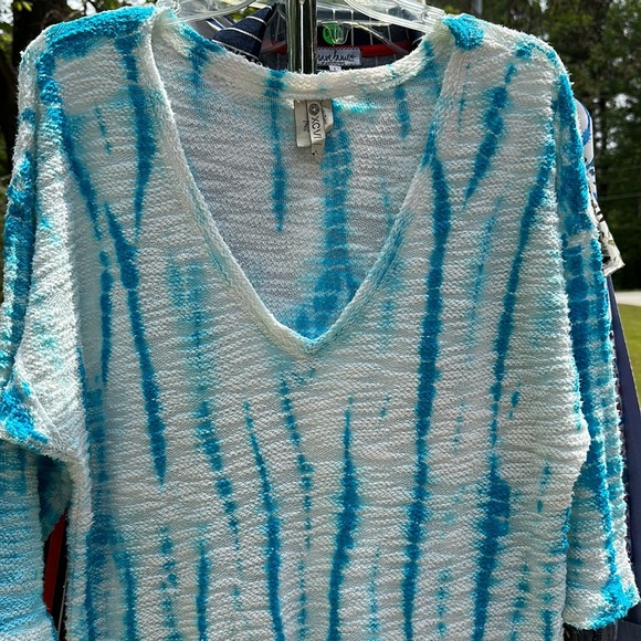 XCVI SWIMSUIT cover/tunic size large blue & white - Picture 3 of 7